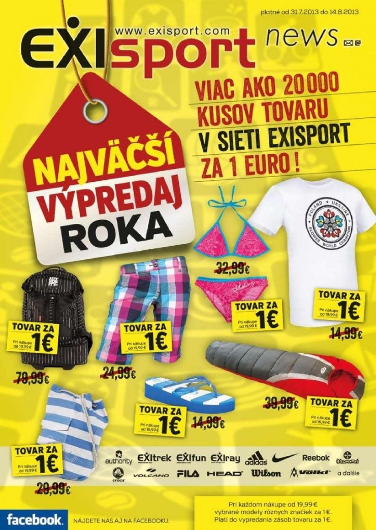 letk EXIsport - vpredaj roka strana 1