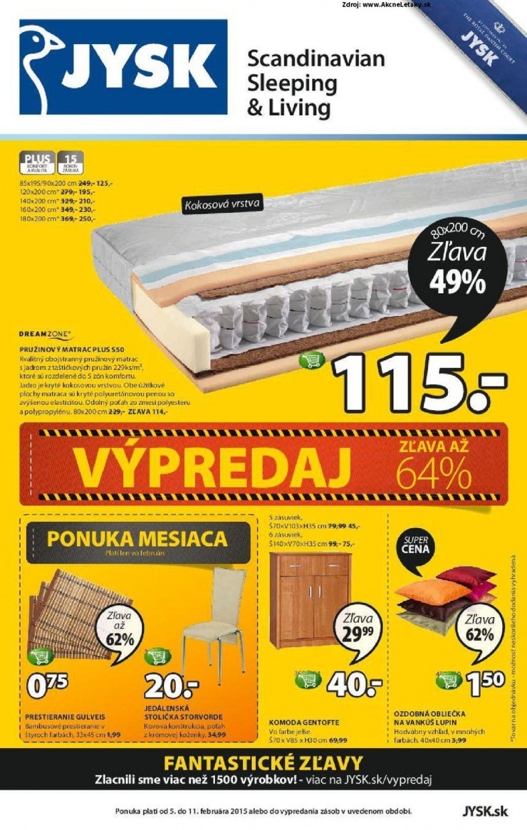 letk mimoriadn ponuka Jysk strana 1