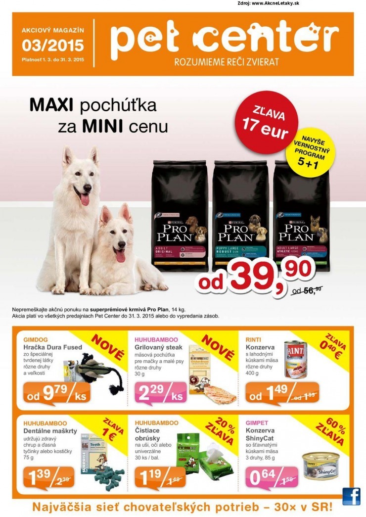 letk akciov letk Pet Center strana 1